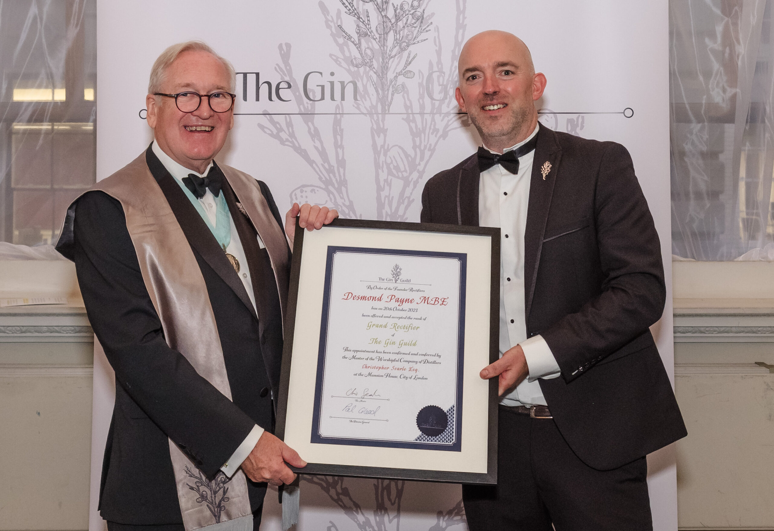 Desmond Payne installed as head of the Gin Guild in 2023