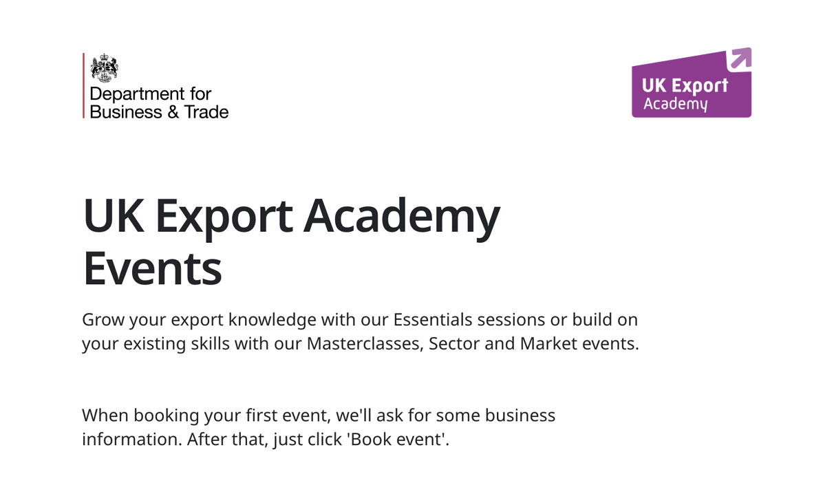 UK Export Academy Highlights – Week commencing 8th September