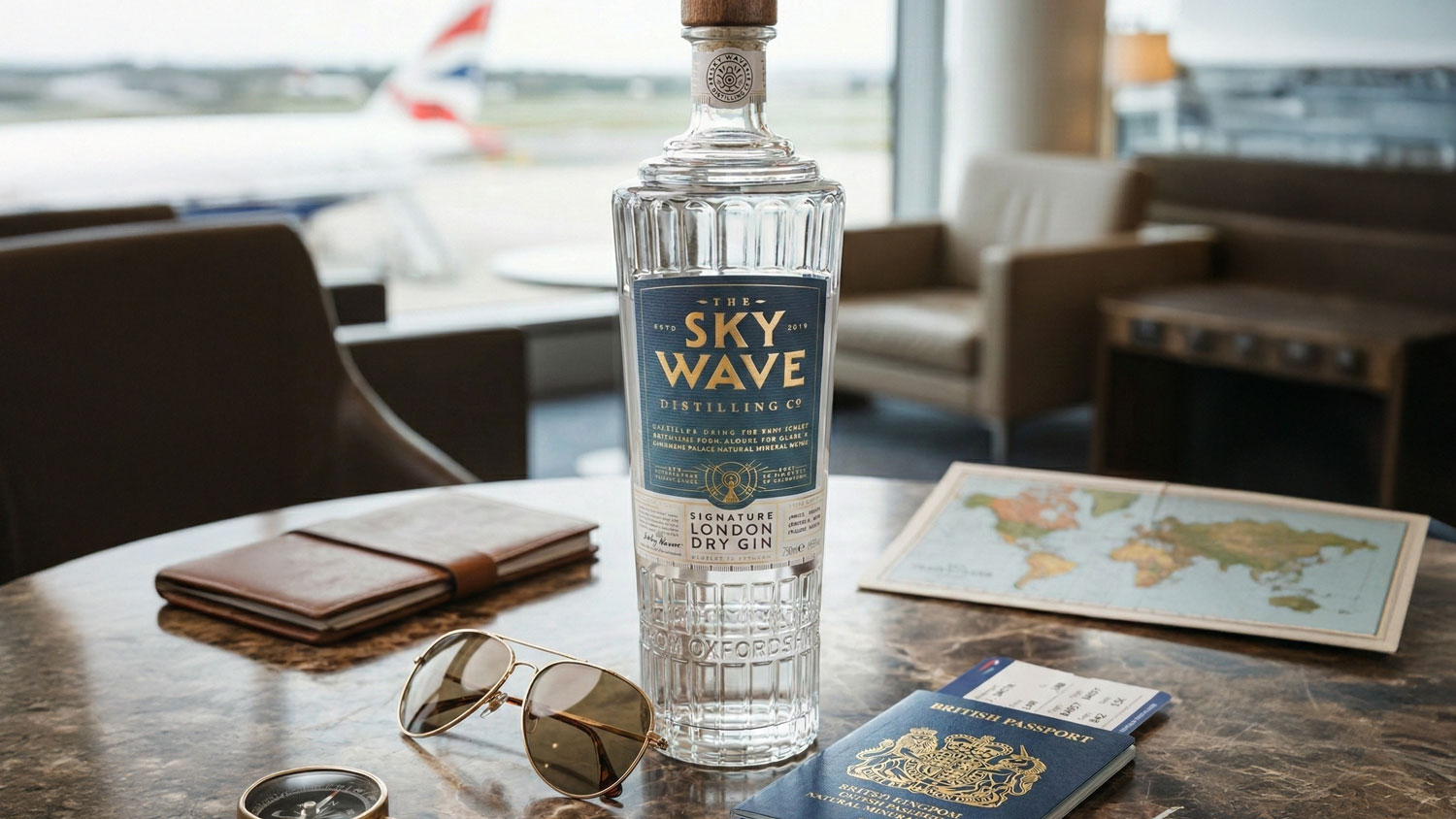 Sky Wave Gin - now available in Global Travel Retail in the UK